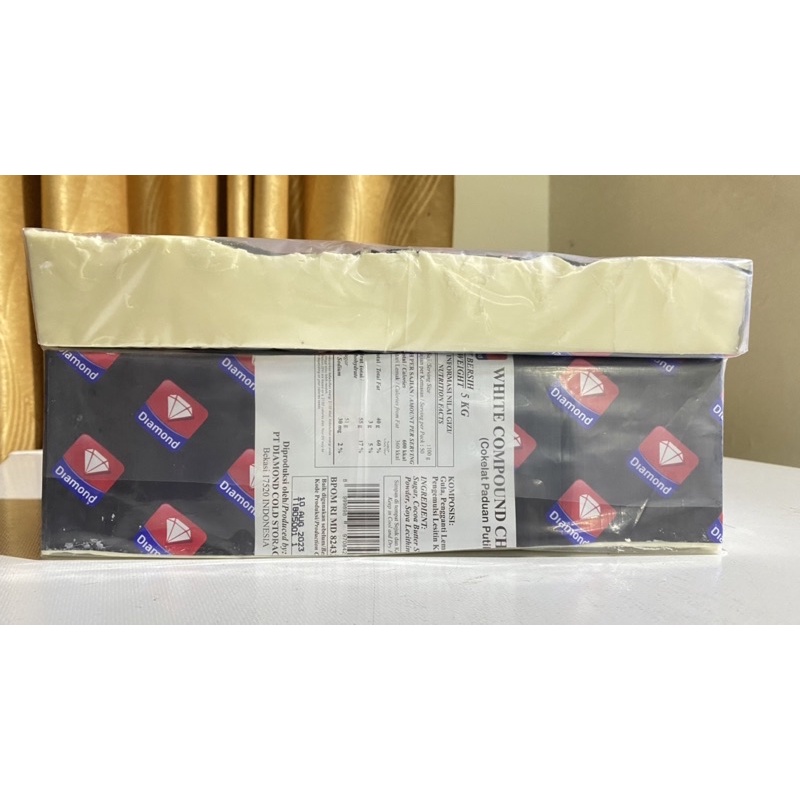 Coklat blok Diamond White Compound Chocolate 1kg / Coklat Batang Diamond Coklat Putih 1kg