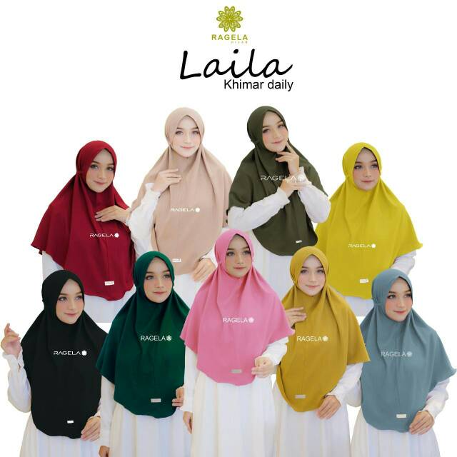 Khimar Laila by Ragela Hijab.. khimar dayli kekinian yang paling nyaman bangeet buat dipake seharian