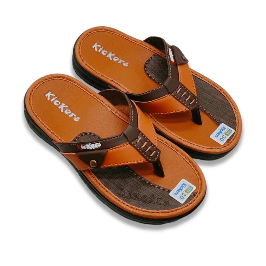 Sandal Jepit Anak Laki-laki Kickers Kulit Sintetis Best Quality