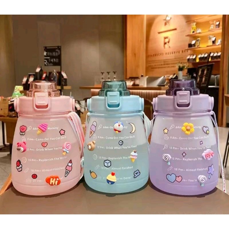 BOTOL MINUM/BOTOL GEMOY 1,3 LITER +STIKER 3D/BOTOL VIRAL/BOTOL MINUM VIRAL ANAK