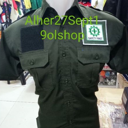 kemeja safety first baju safety first seragam safety first kemeja