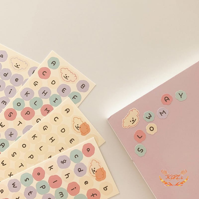 STICKER DECO 1 PCS HURUF WARNA STIKER COLOR ALPHABET LOVERSTUFF-1