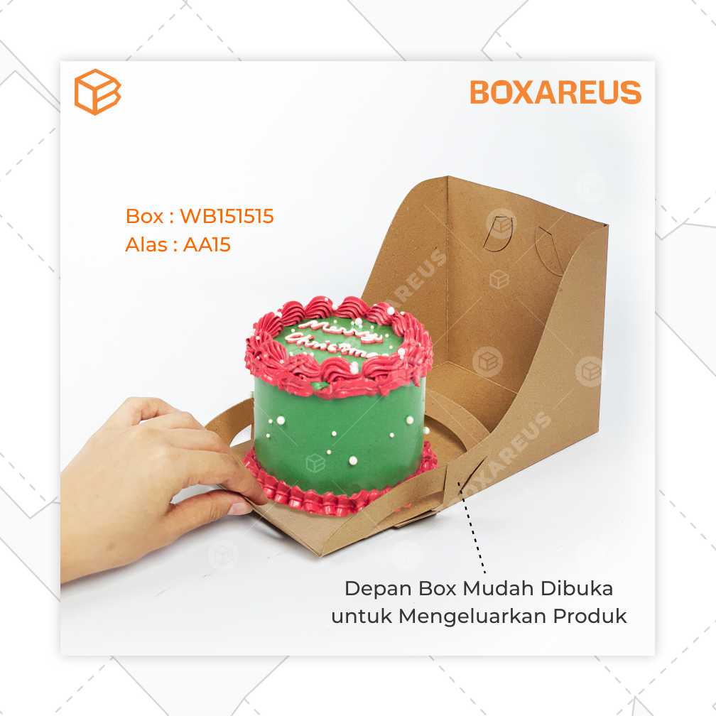 Box Mika Kotak Kue Cake Packaging Cookies Dus Bolu Mini Chiffon | WB151515