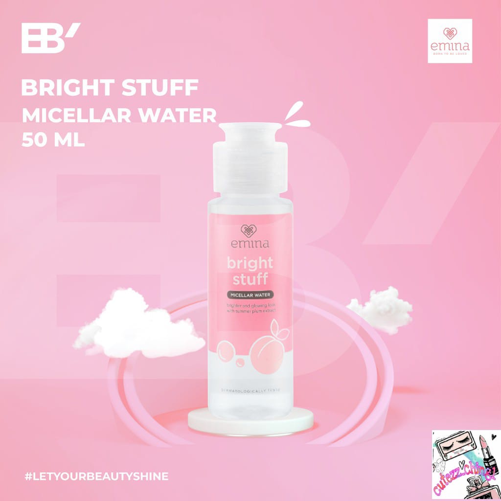 ☃Cutezz_Ching1☃Emina Micellar Water Bright Stuff Micellar Water 100ml / 50ml