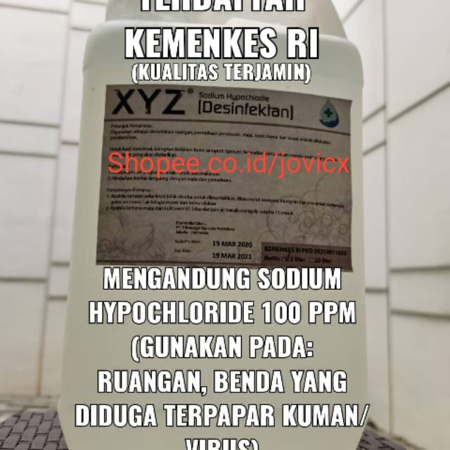 Disinfektan 5 liter KEMENKES
