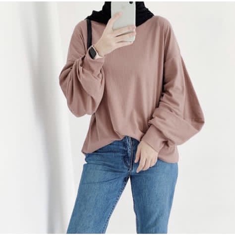 BEFAST - ZEC OOTD Blus Wanita GAYLE / Seo Oversize Blouse / Blouse Wanita Hits / Blouse Kekinian Oversize / Blouse OOTD Ala Korean Oversize