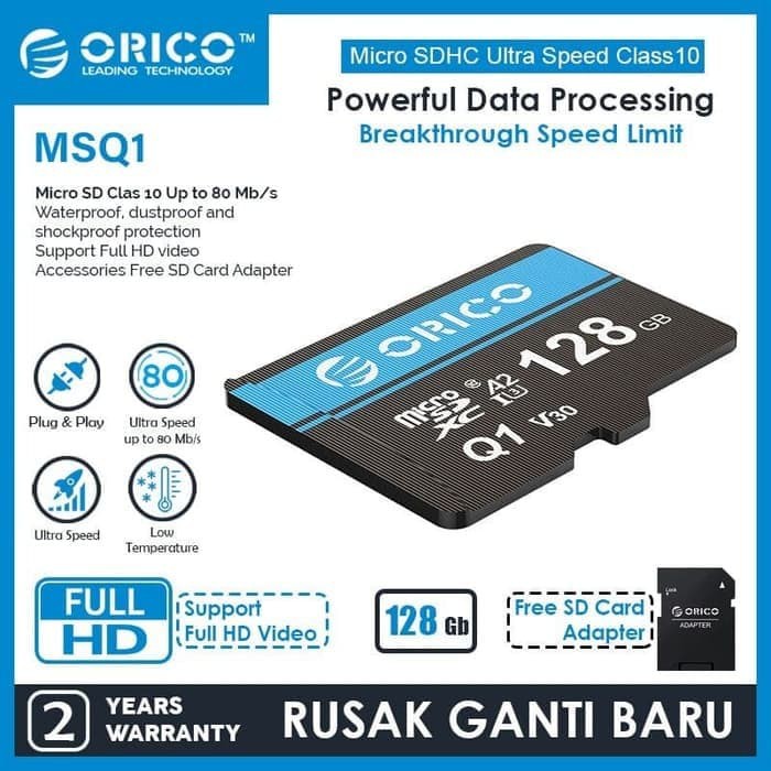 Micro SD Card 128GB Orico High Speed TF Memory Card Orico MSQ1-128GB