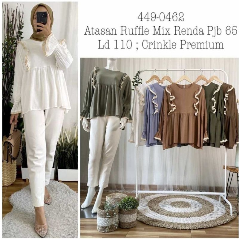 Atasan Crinkle Premium Chic Girl