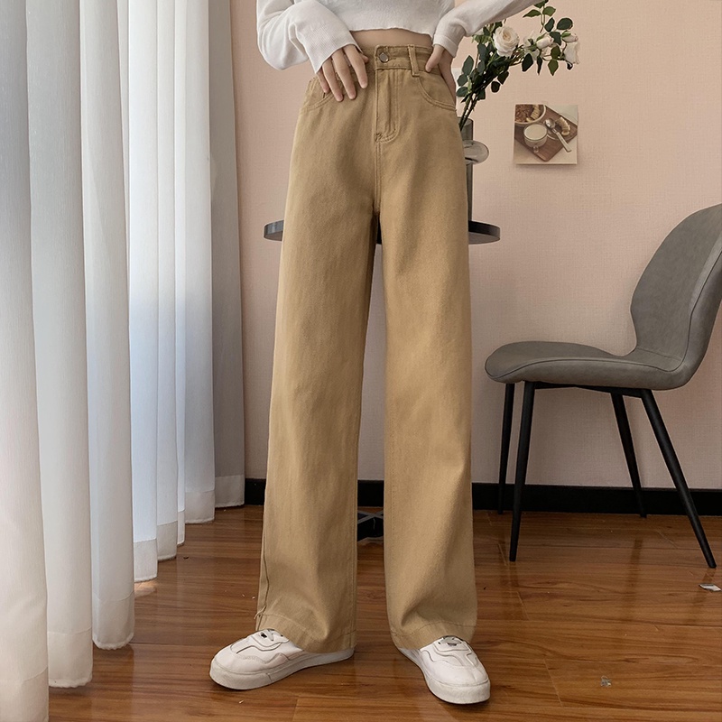 ✅COD Korean style straight leg  loose khaki jeans