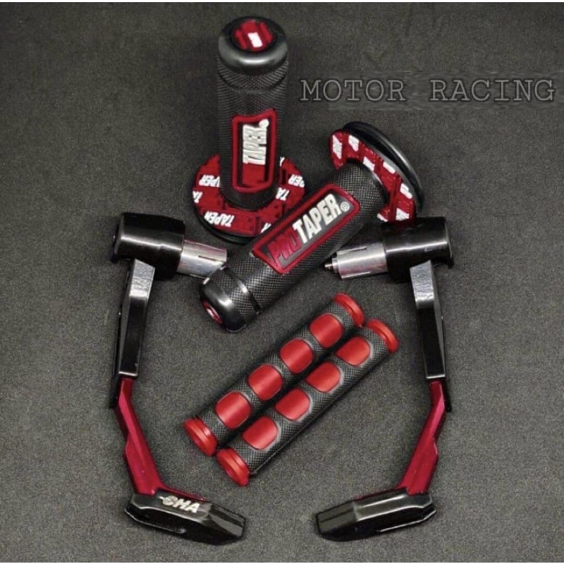 PAKET ACC STANG PROGUARD ROBOT + HANDGRIP PROTAPER + KARET HANDLE PAKET 3IN1 UNIVERSAL SEMUA MOTOR