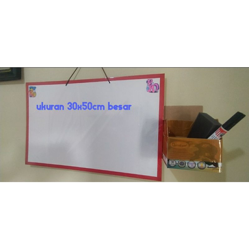 

papan tulis gantung whiteboard ukuran 30x50 cm/papan tulis tempel