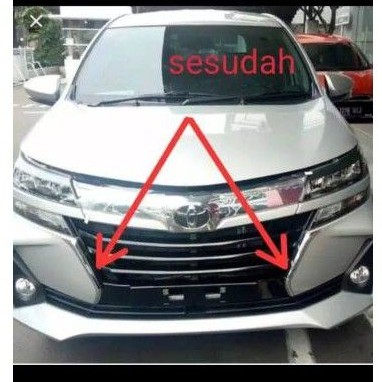 list bemper Avanza Xenia 2019 crom set kanan dan kiri
