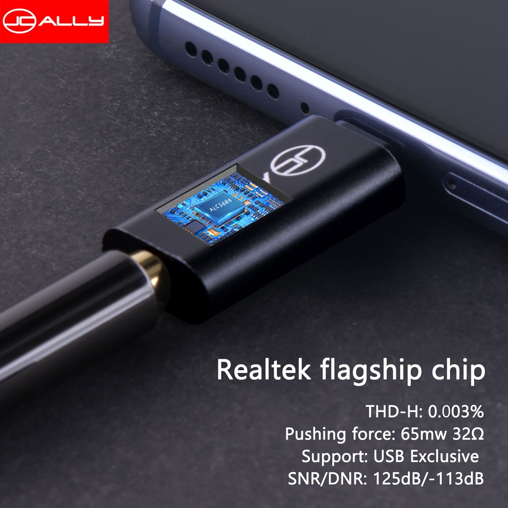 Jcally Ja04 Alc5686 Adapter Audio Hifi Decoding Global Dac Chip Untuk Google Huawei