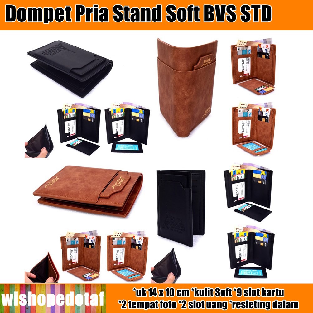 Dompet cowok / Pria Bovis original Soft Stand