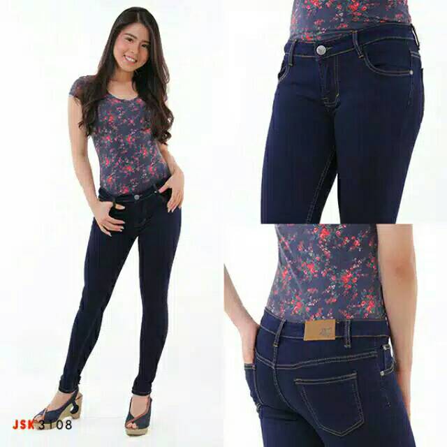 Celana Panjang Skinny Jeans Wanita /Jeans Model Pensil Cewek Melar/Denim/Trendy//Gaul/Hitam/Putih