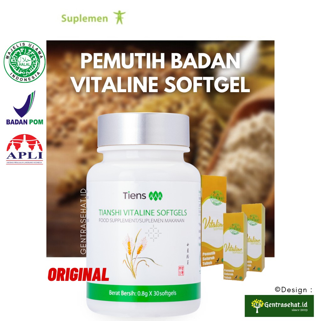 Tiens Vitaline Softgel Original - Pemutih Badan Terbaik