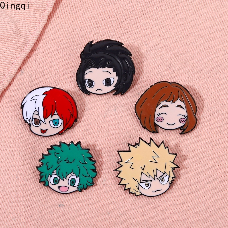 Bros Pin Enamel Desain Kartun Anime My Hero Academia Shoto Todoroki Deku Bahan Metal Untuk Fans