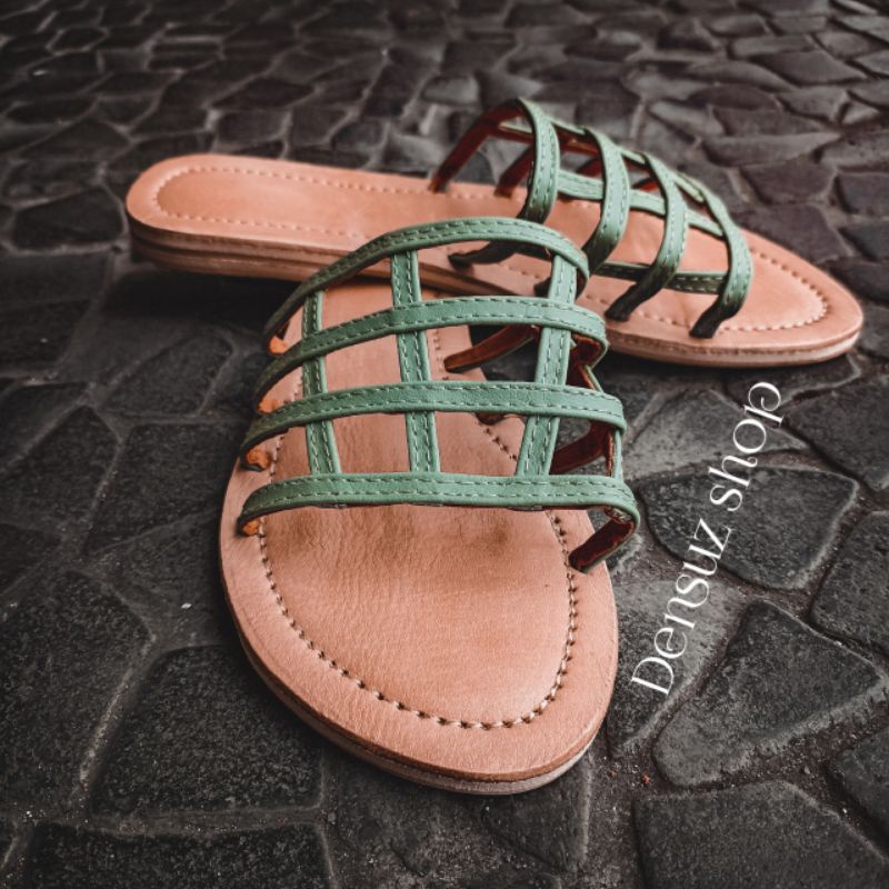 sandal boho slop/sandal terbaru dan termurah/sandal bali/sandal kulit