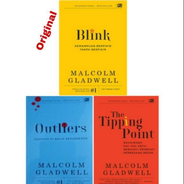 Paket 3 Buku Outliers , Blink &amp; The Tipping Point Malcolm
