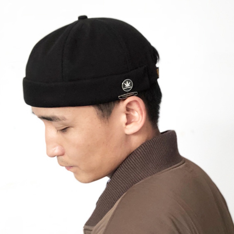 Topi Beanie Adjustable Bahan Katun Gaya Retro Untuk Pria Dan Wanita