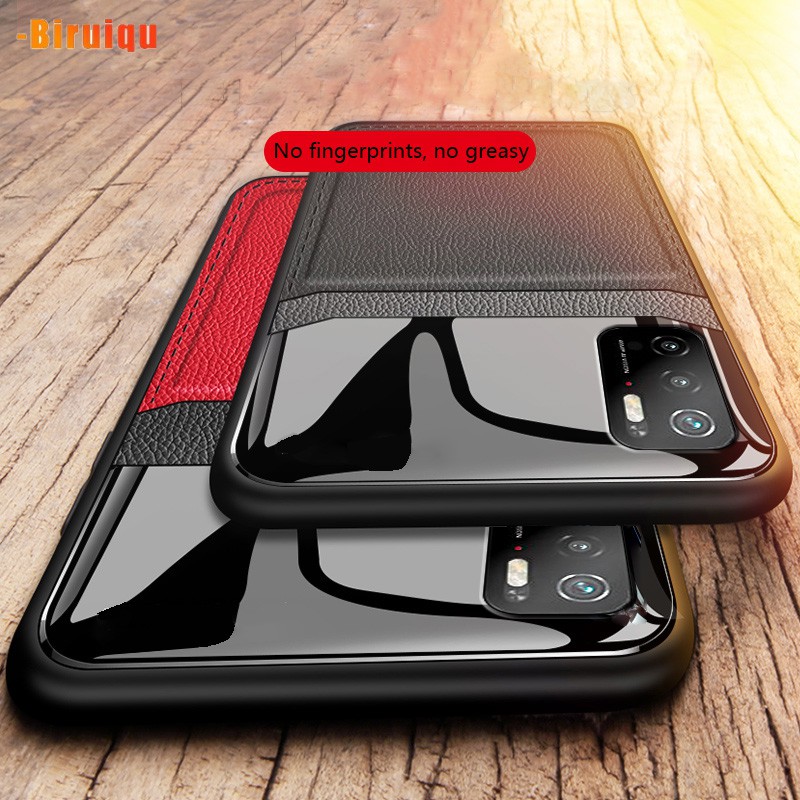 Xiaomi POCO M3 Pro 5G Case Hard PC PU Leather Business Shockproof Full