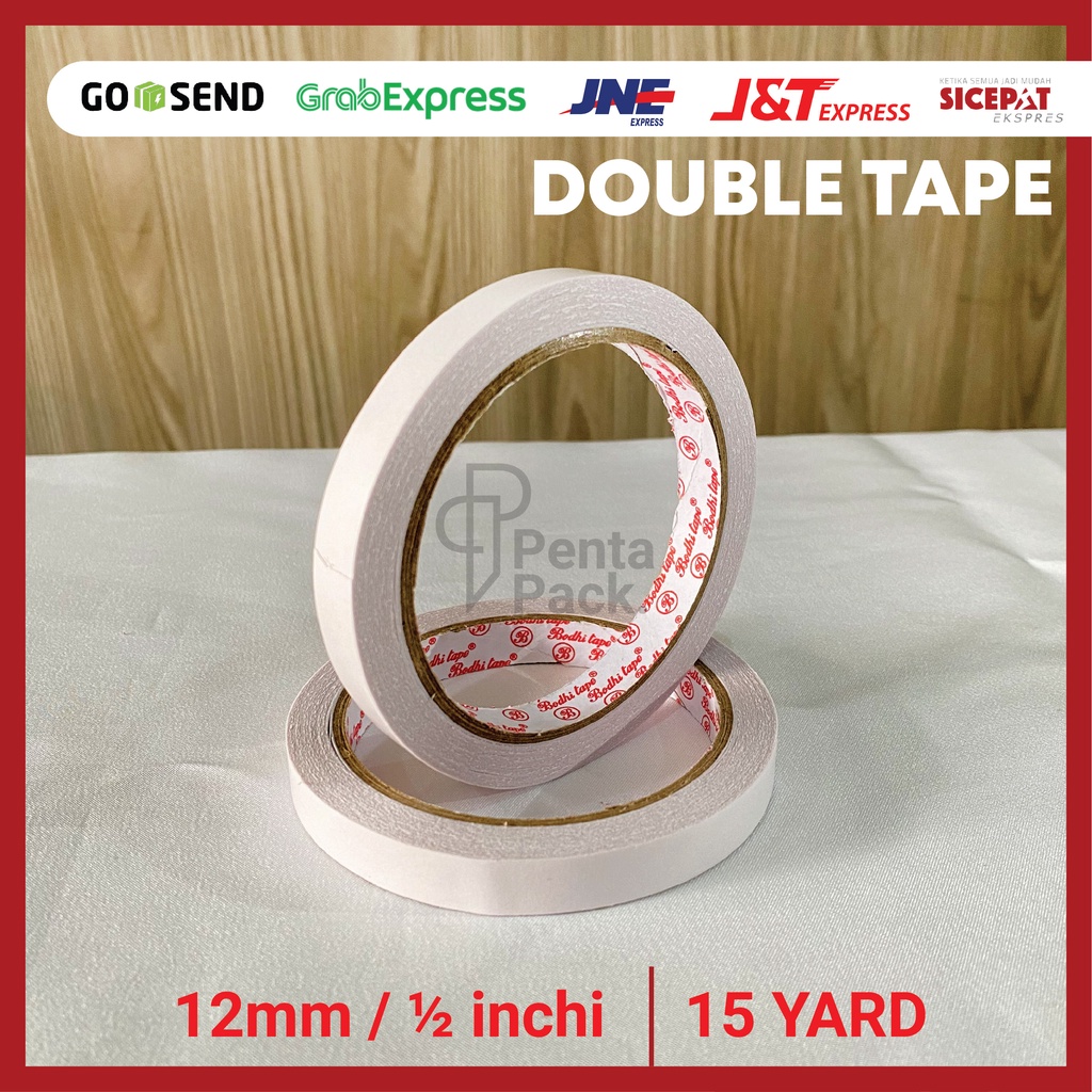 

Double Tape / Dobel Tip (12 mm / 1/2 inchi X 15 yard) BODHI