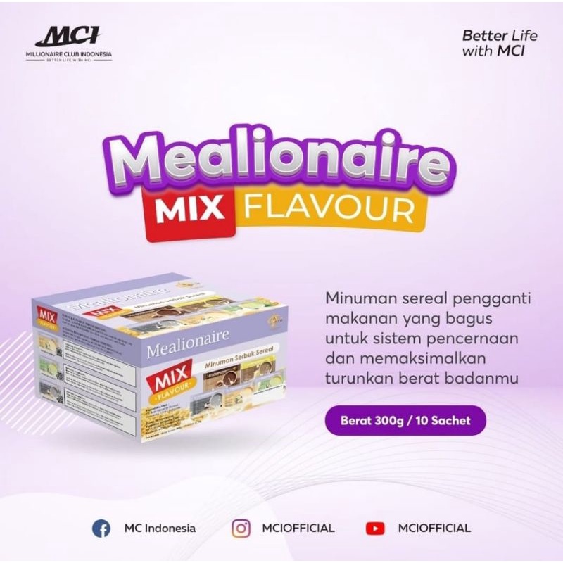 

Mealionaire Meal MCI Diet Makanan Pengganti Makan Pagi Malam Sarapan