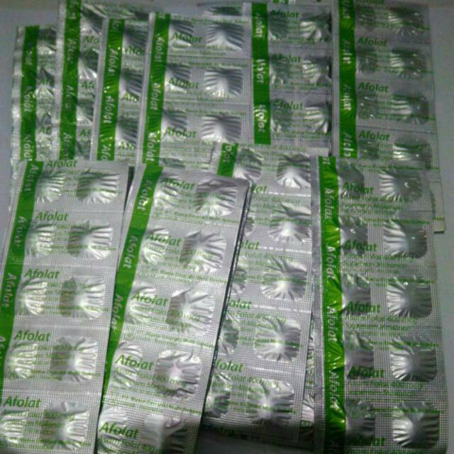 Afolat(asam folat)400 mcg utk suami istri yg progmil(program hamil)/ibu hamil/suplemen/multivitamin