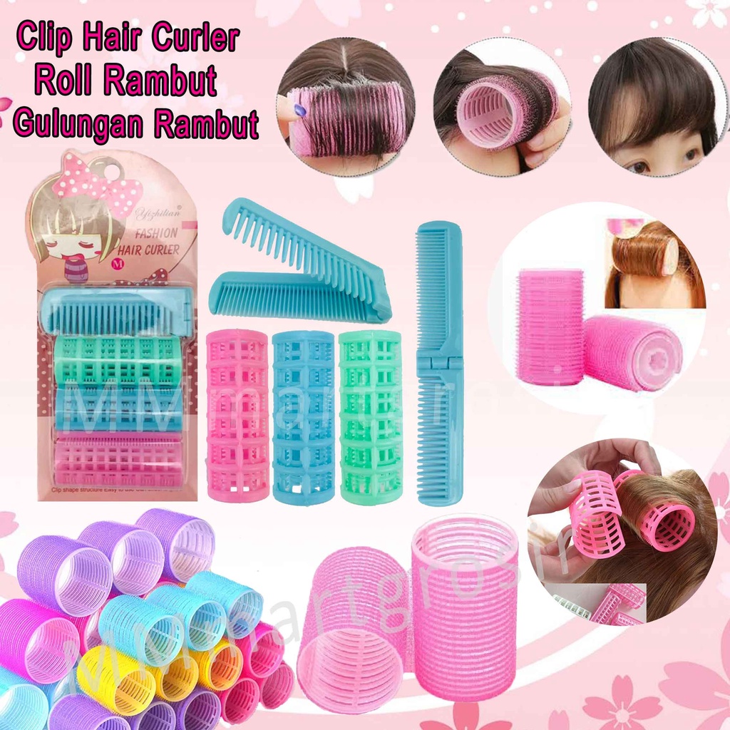 Roll Rambut Tempel / Clip Hair Curler / Gulungan Rambut / Roll Jepit