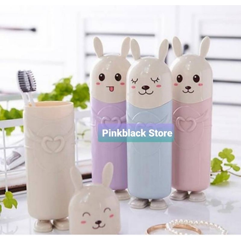 TEMPAT SIKAT GIGI MOTIF BUNNY TRAVEL SET / POUCH SIKAT GIGI