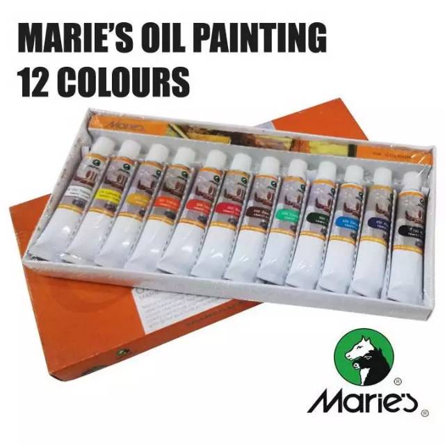 

Cat Minyak Oil Colour Maries 12 Warna 1386B