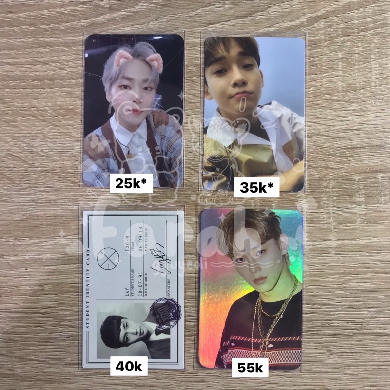 Photocard EXO Chen Xiumin Lay