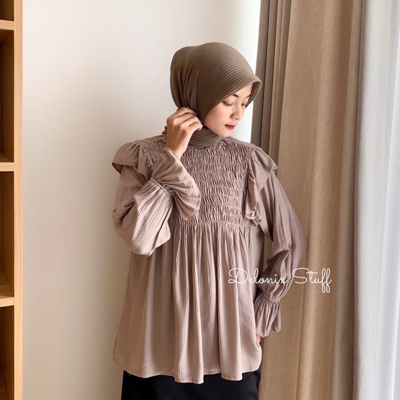 Smock crinkle blouse