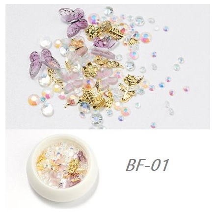 Mix Nail Art Accessories Pot Decoration