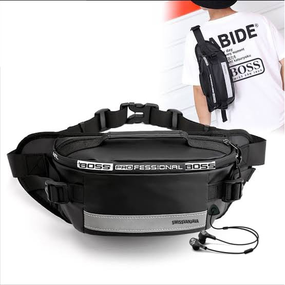 Tas Selempang Pria Wanita WAISTBAG SLINGBAG TAS PINGGANG BOSS SWIS VAN JAVA