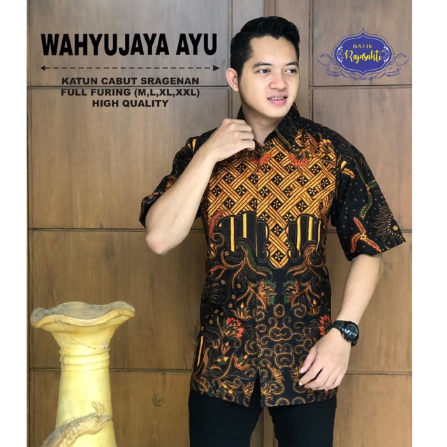 Batik Pria WAHYUJAYA AYU Katun Halus Full Furing Termurah