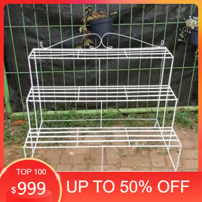 Rak Bunga besi 3 Susun Rak tanaman Rak pot 3 Khd