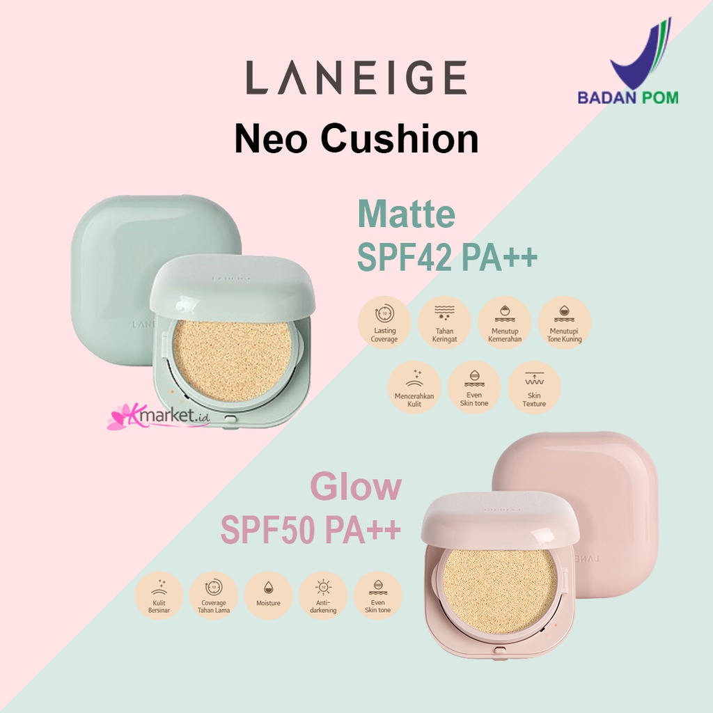 [BPOM] Laneige NEO Cushion Matte SPF 42 PA++ | Glow SPF 50 PA++