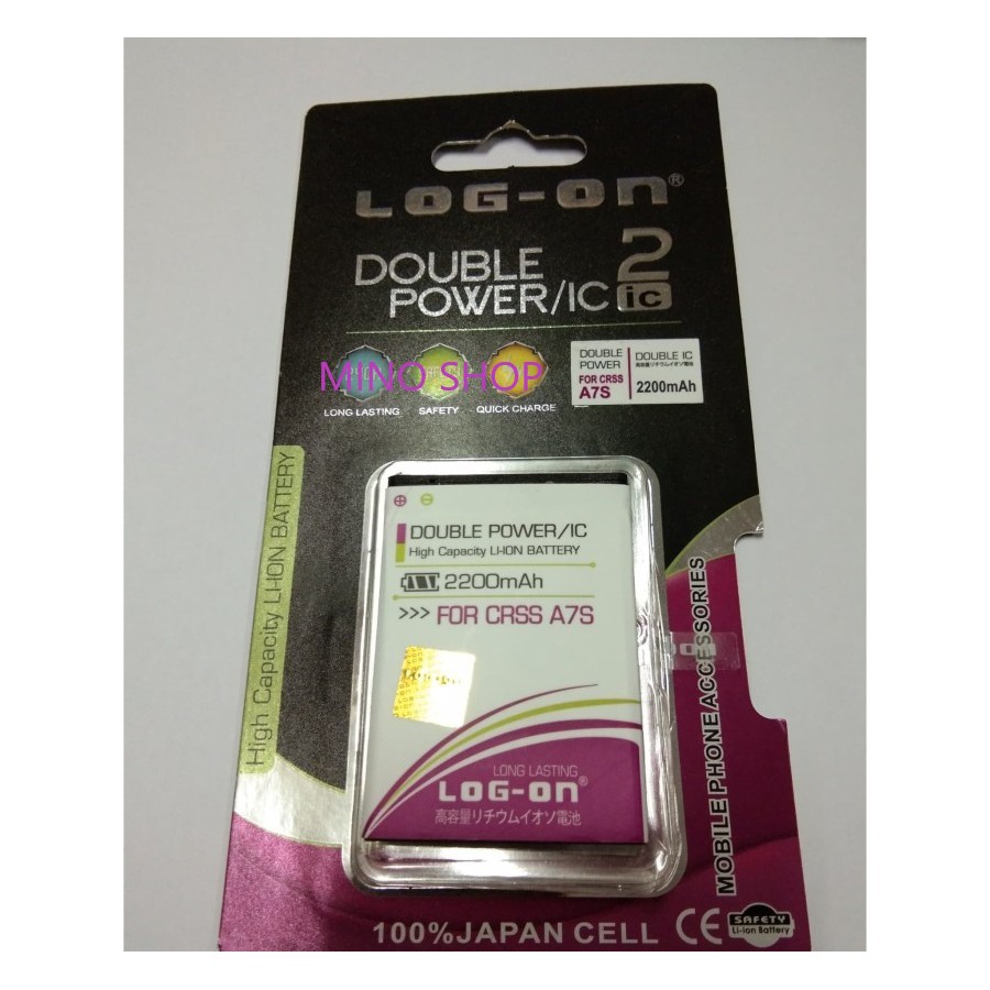 BATERAI EVERCOSS A7S - LOG ON DOUBLE POWER BATTERY BATRE