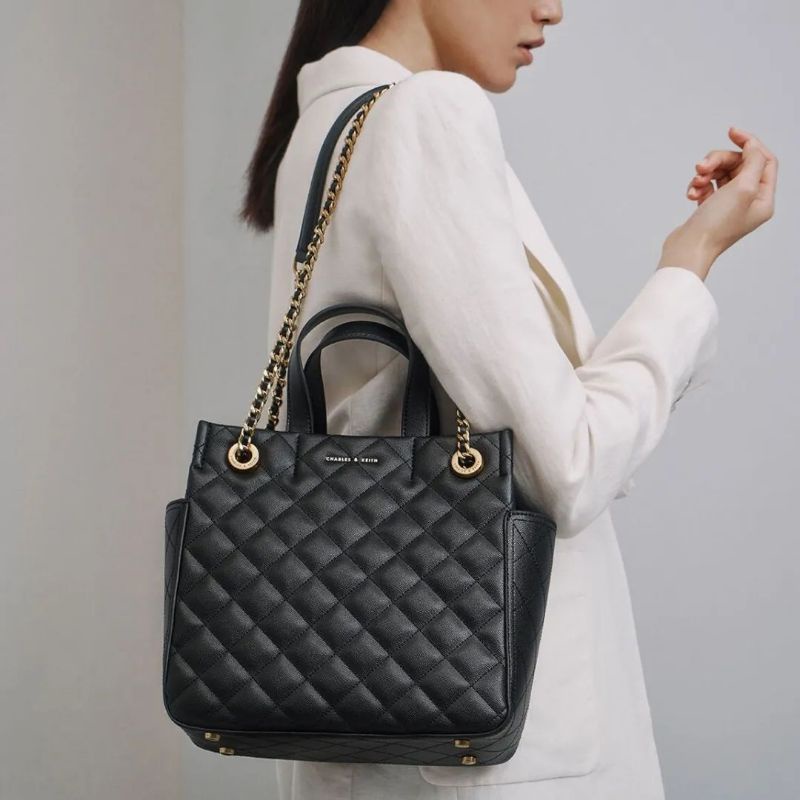 12.12 SALE | CK Quilted Double Handle Tote Bag