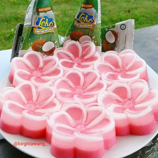 Cetakan kue bolu puding agar jelly bunga jasmine 12pcs