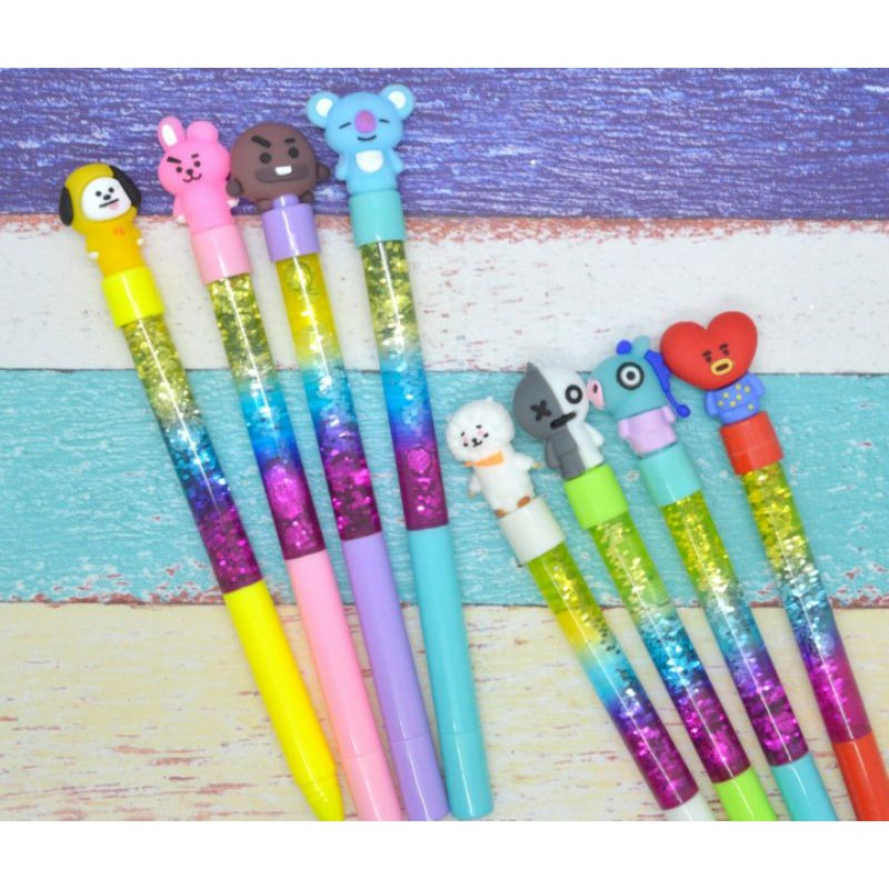 (12pc) PEN GEL AIR manik BTS BT-21/bolpen BTS/PEN AIR BTS BT21-1