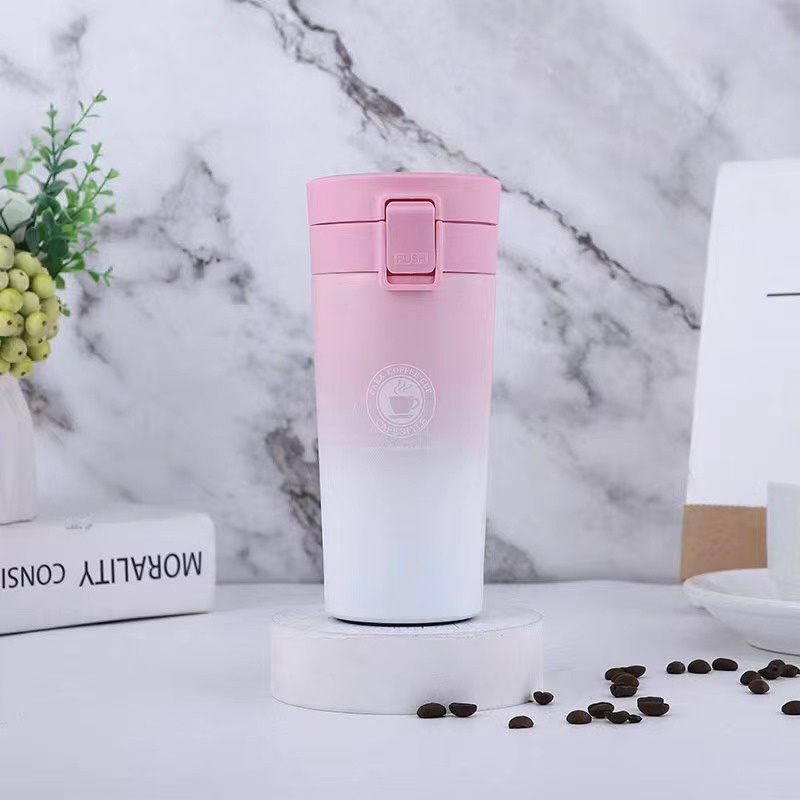 Termos Kopi Pelangi/ Mug Kopi Kustom Warna Gradasi Stainless Steel Mug Kopi BARU