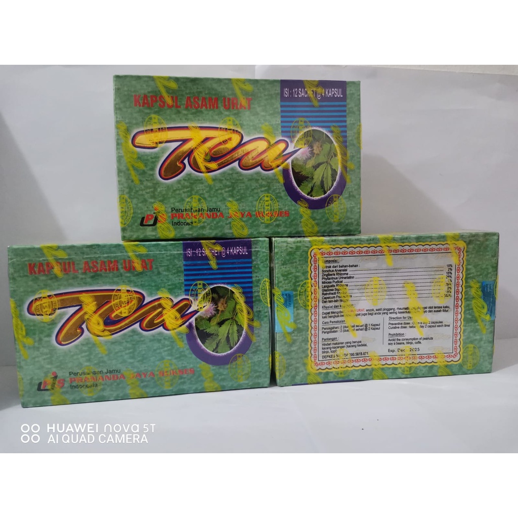 TCU kapsul Original 1 box isi 12 sachet / TCU asam urat / Rheumatik / TCU Kapsul Asam Urat