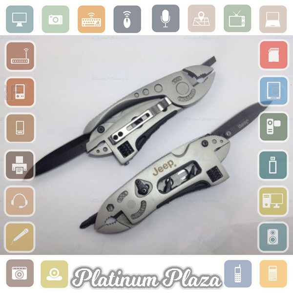 KNIFEZER Kunci Pas Swiss Army Pocket Knife Wrench Plier EDC Multifungsi Stainless Stee`6AJ6KW-- Gray