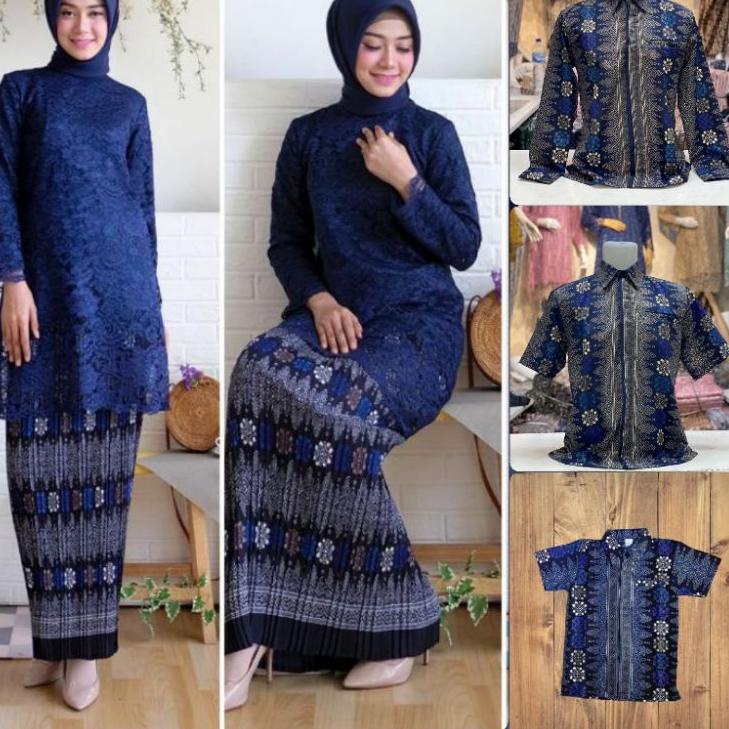 Sudah READY.. BAJU BATIK COUPLE / COUPLE SARIMBIT / COUPLE KEBAYA BROKAT TUNIK SET KEMEJA BATIK MODE