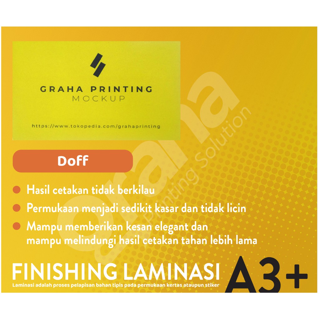 

Finishing Laminasi Glossy -Doff