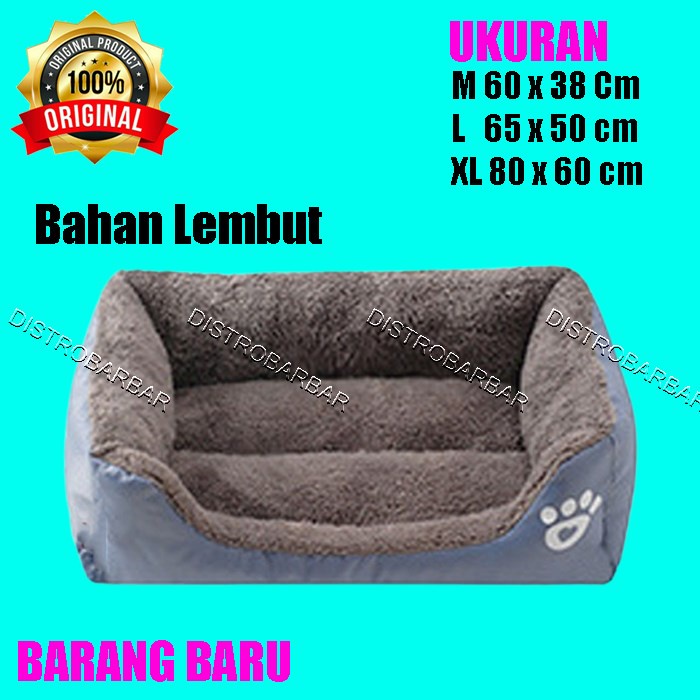 Tempat Tidur Anjing Kucing  Size 58 x 43 x 11 cm - Gray