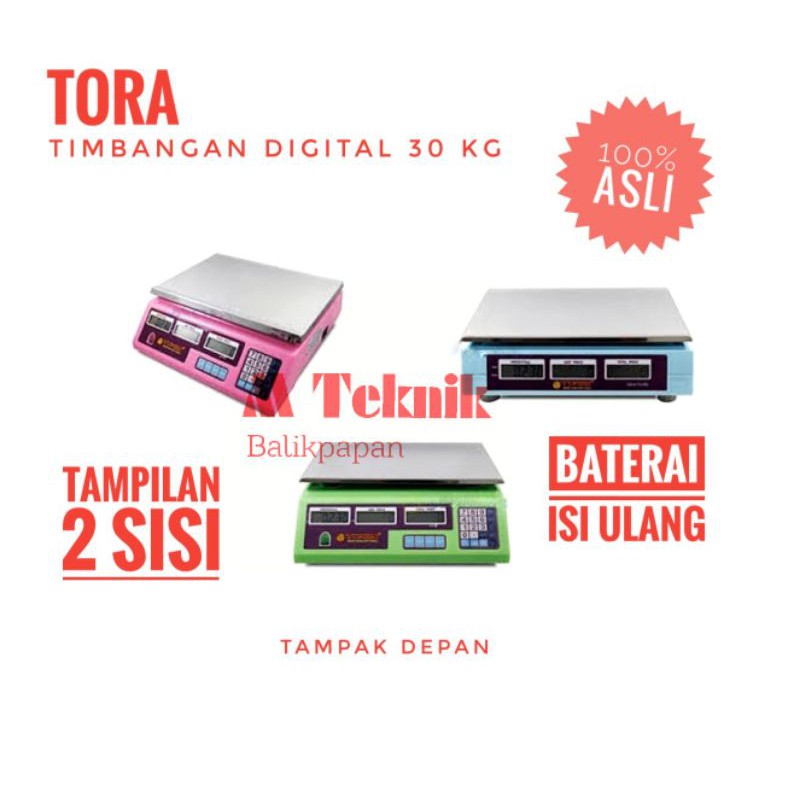 Jual Timbangan Duduk Digital Tora Kg Buah Elektronik Baterai Led Terbaru Shopee Indonesia