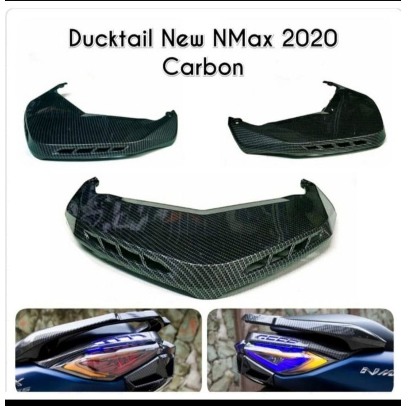 Ducktail Nmax New Daktail Nmax New Karbon Sirip Lampu Belakang Nmax New Cover Topi Lampu stop Nmax New 2020-2022 Merk Nemo Original